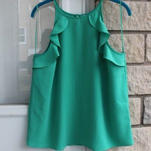 Sea Green Ruffle Tank